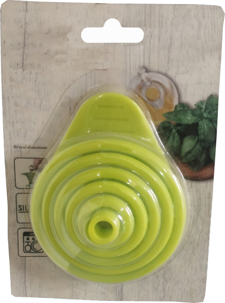 foldable funnel with blister card